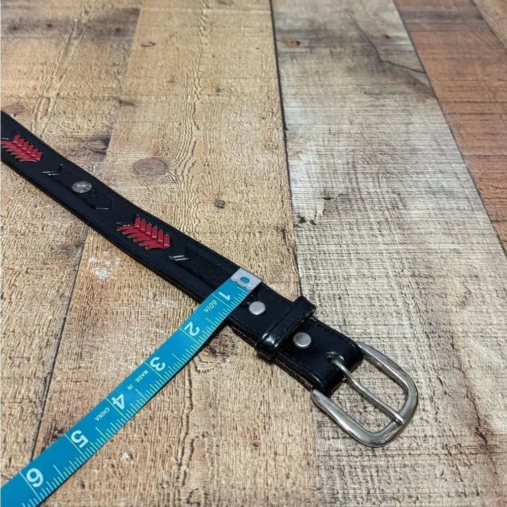 D&D farm and ranch youth‎ western black leather belt 26